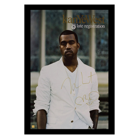 Signed + Framed Poster // Kanye West