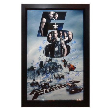 Signed + Framed Poster // The Fate Of The Furious