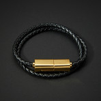 Leather USB-C Bracelet // 24K Gold