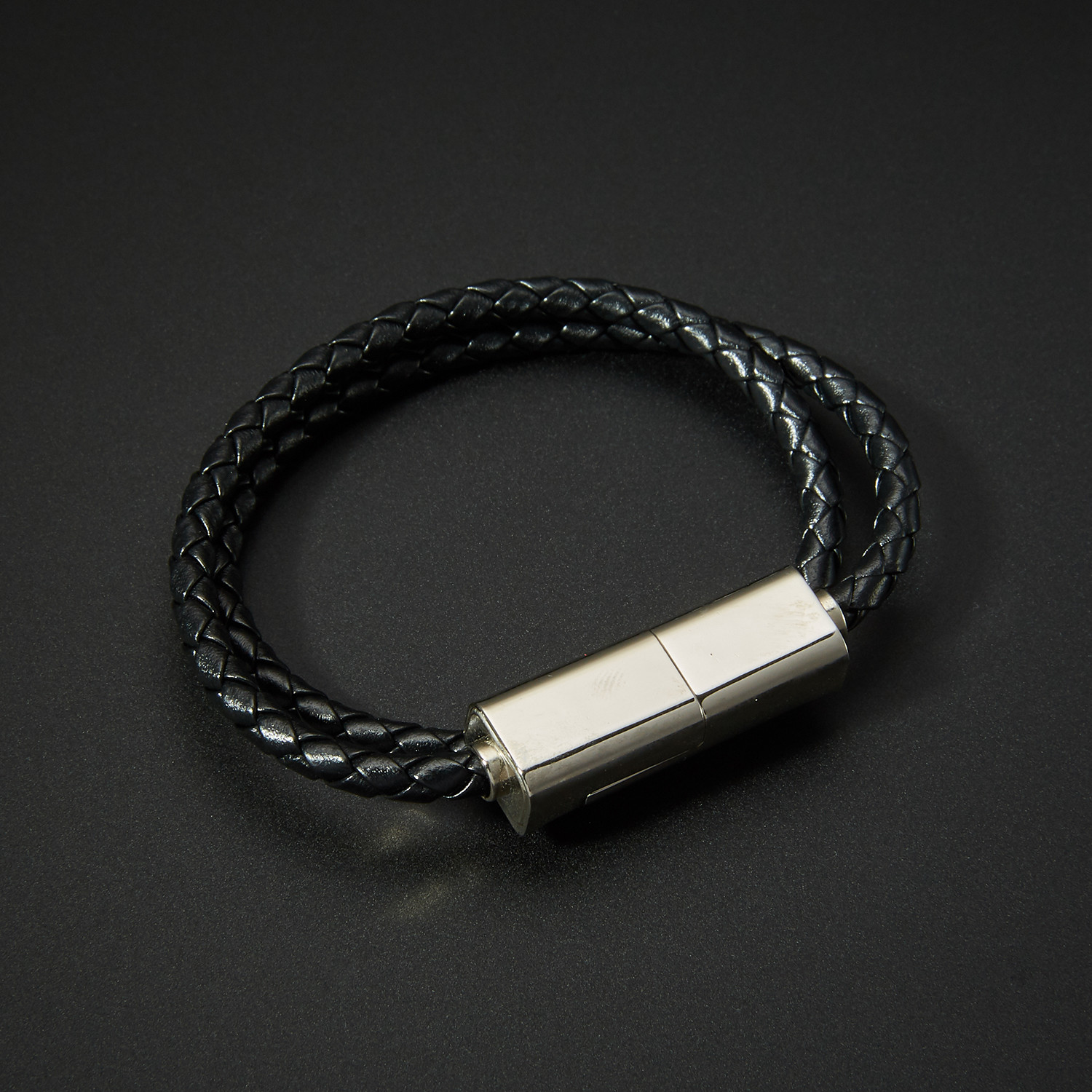 Leather USB-C Bracelet // Glossy Silver - Shenzhen Qiwei Electronic Co ...
