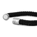Portus Nautical Rope Bracelet // Silver + Black (7.08"L)