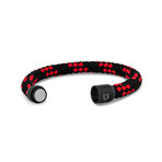 Portus Nautical Rope Bracelet // Black-Black-Red (18cm)