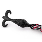 Vulpes Nylon Bracelet Double Wrapped // Matte Black (Black + Red + White)