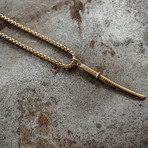 Gladius Pendant + Necklace (Gold)
