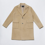 Single Breasted Coat // Camel (M)