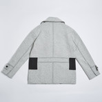 Wide Collar Half Coat // Gray Melange (M)