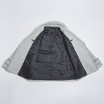 Wide Collar Half Coat // Gray Melange (M)