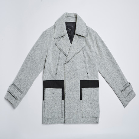 Wide Collar Half Coat // Gray Melange (S)