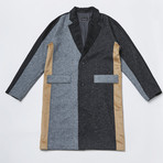 Oversized Color Block Coat // Multi (M)