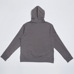 Face Embroidery Hoodie // Grey (M)