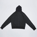 Low Edge Hood Zip-Up // Black (XL)