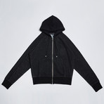 Low Edge Hood Zip-Up // Black (XL)