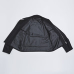 Wool Applique Zip-Up Jacket // Black (M)