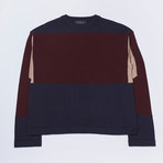 Color Block Pullover // Burgundy (L)