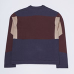 Color Block Pullover // Burgundy (L)
