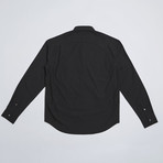 Zipper Pocket Detail Shirt // Black (XL)