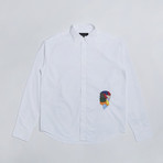 Simple Embroidery Shirt // White (M)