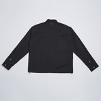 Pocket Detail Shirt Jacket // Black (L)