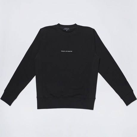 Black Logo Back Print Sweatshirt // Black (S)