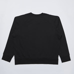 Face Color Embroidery Sweatshirt // Black (L)