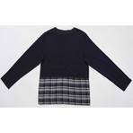 Wool Pocket Long Sleeve T-Shirt // Navy (S)