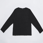 Wool Pocket Long Sleeve T-Shirt // Black (XL)
