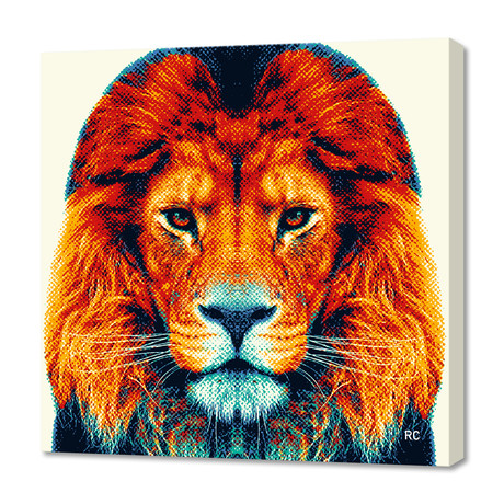 Lion // Canvas (16"W x 16"H x 1.5"D)