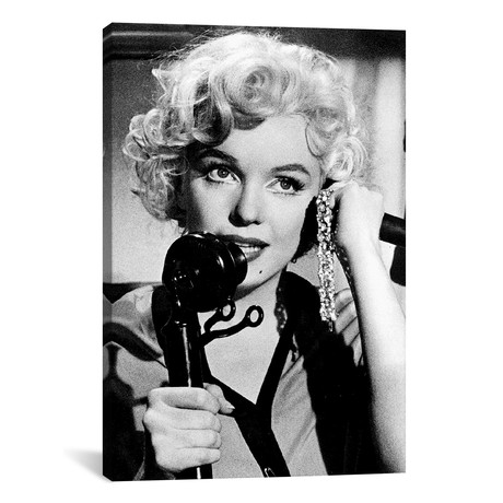 Marilyn Monroe Talking On Telephone In "Some Like It Hot" // Globe Photos (18"W x 26"H x 0.75"D)