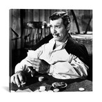 A Film Still Of Clark Gable Playing Cards // Movie Star News (18"W x 18"H x 0.75"D)