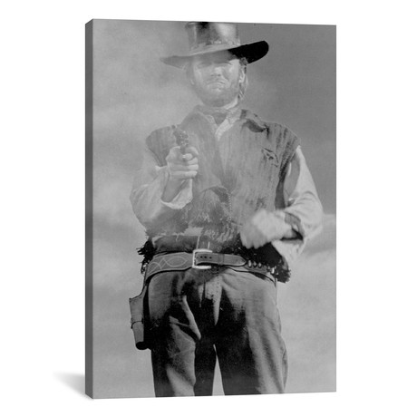 Clint Eastwood Posed In Cowboy Outfit With Pistol // Movie Star News (18"W x 26"H x 0.75"D)