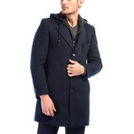 PLT8351 Overcoat // Dark Blue (XL)