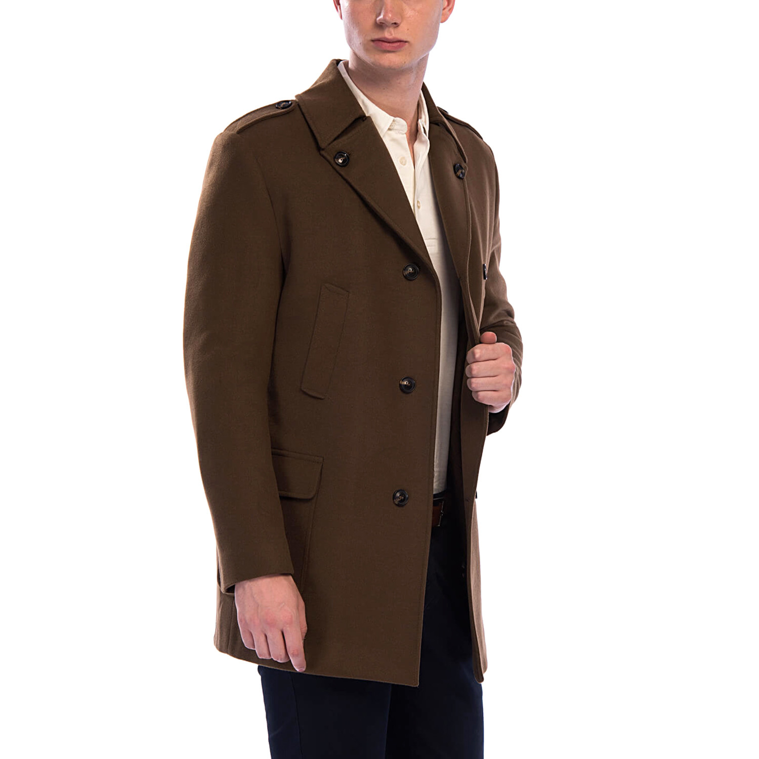 PLT8353 Slim Fit Overcoat // Camel (S) - Dewberry - Touch of Modern