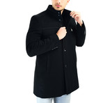 Lisbon Overcoat // Black (X-Large)
