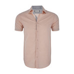 Henry Short-Sleeve Button-Up Shirt // Peach (XS)