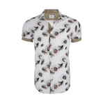 Christopher Short-Sleeve Button-Up Shirt // White (S)