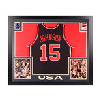 Signed + Framed Jersey // Team USA // Magic Johnson