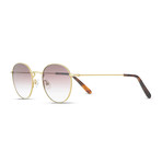 Unisex Oswald Sunglasses (Rose Gold Mirror Lens + Rose Gold Frame)