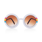 Blue Sky // White + Rainbow + Brown Gradient