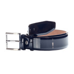 Patent Leather Belt // Dark Blue (115 cm // 46" Waist)