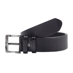 Textured Leather Belt // Black (110 cm // 44" Waist)