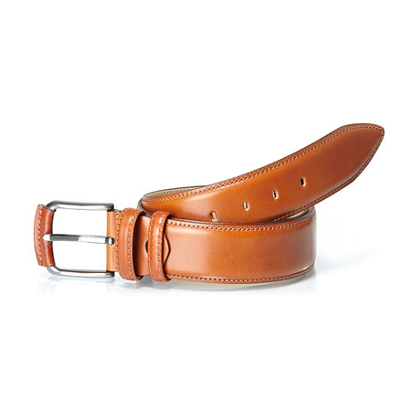 Stitched Leather Belt // Tobacco (115 cm // 46" Waist)