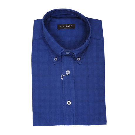Slim Fit Solid Shirt // Blue (XS)