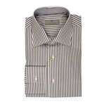 Regular Fit Stiped Shirt // Gray + Multicolor (S)