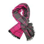 Window Pane Scarf // Pink + Gray