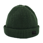 Cable Knit Beanie // Forest Green