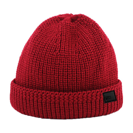 Cable Knit Beanie // Rust