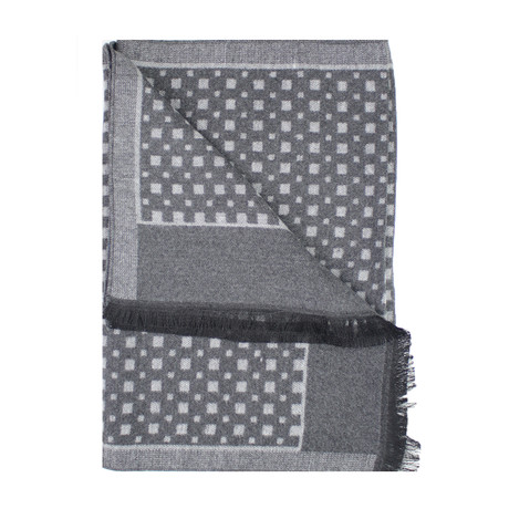 Micro Gingham Scarf // Gray