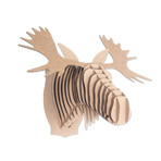 Fred // Cardboard Moose Head // Brown (Medium)