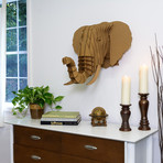 Eyan // Cardboard Elephant Head // Brown (Medium)