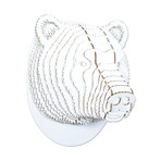 Stewart // Cardboard Bear Head // White (Medium)